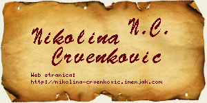 Nikolina Crvenković vizit kartica